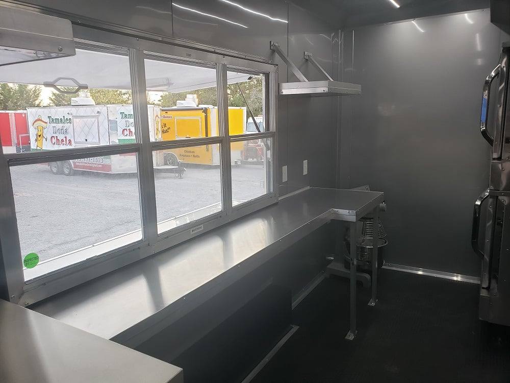 474-8.5-x-20-white-bakery-concession-food-trailer-with-appliances-22.jpg 8.5' x 20' White Bakery Concession Food Trailer With Appliances