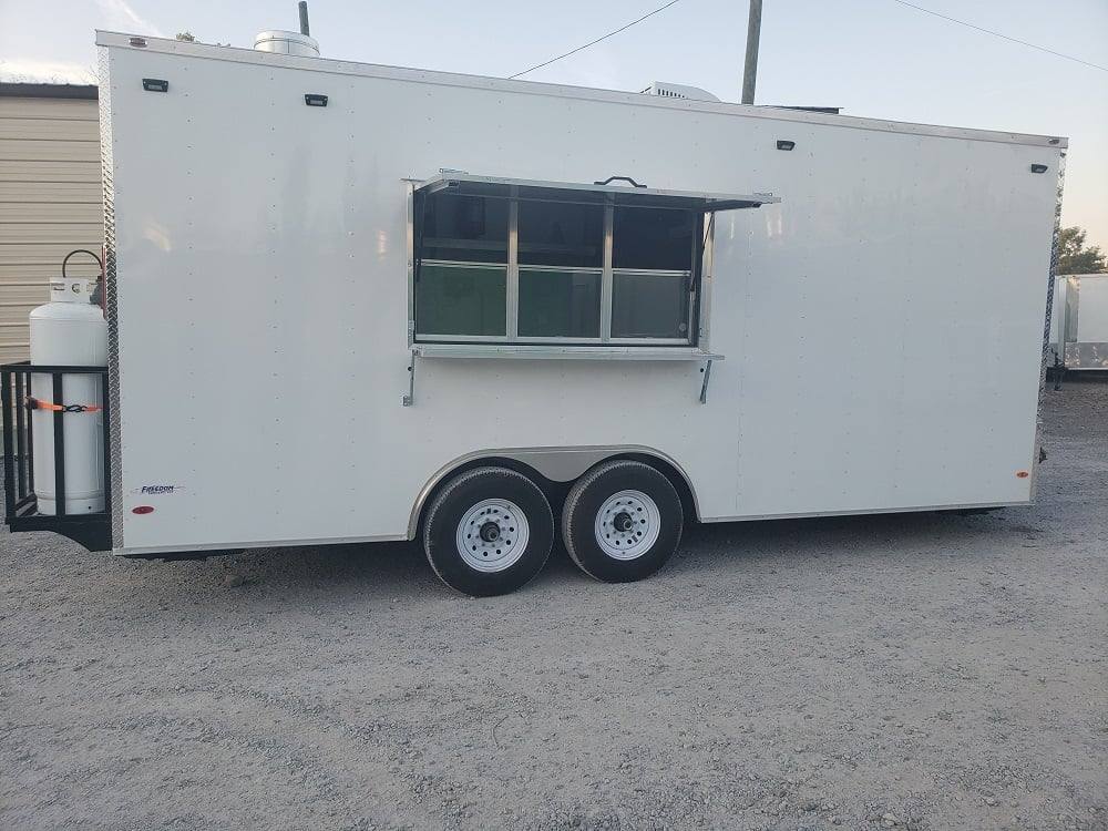 474-8.5-x-20-white-bakery-concession-food-trailer-with-appliances-3.jpg 8.5' x 20' White Bakery Concession Food Trailer With Appliances