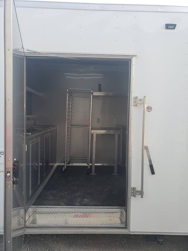 474-8.5-x-20-white-bakery-concession-food-trailer-with-appliances-9.jpg 8.5' x 20' White Bakery Concession Food Trailer With Appliances