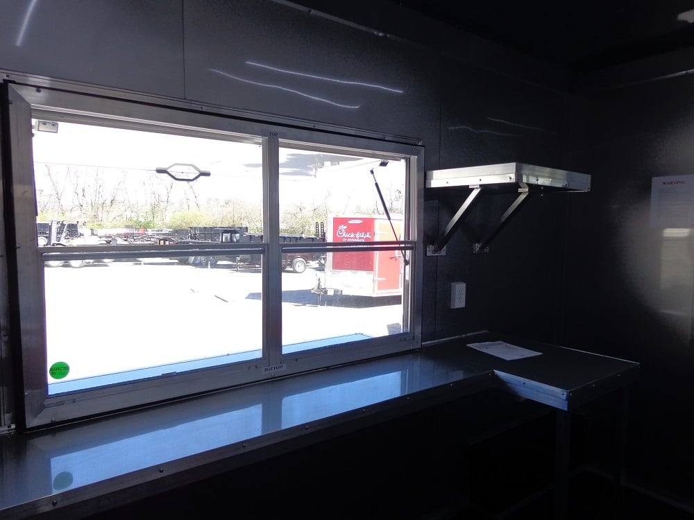 476-8.5-x-20-white-concession-bbq-food-event-trailer-11.jpg 8.5' x 20' White Concession BBQ Food Event Trailer