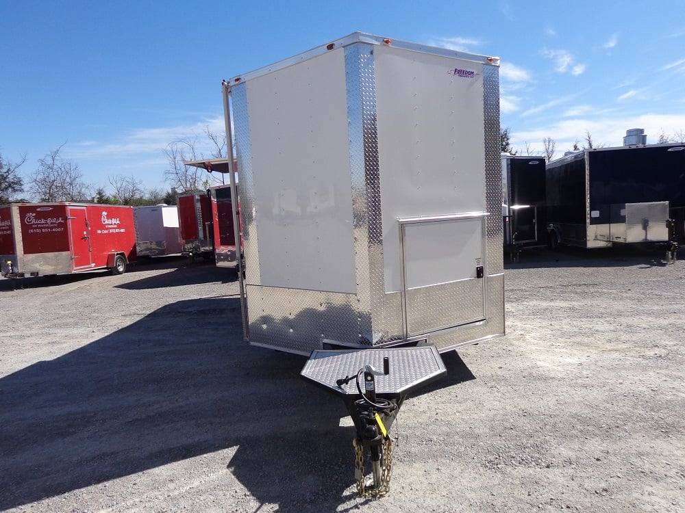 476-8.5-x-20-white-concession-bbq-food-event-trailer-18.jpg 8.5' x 20' White Concession BBQ Food Event Trailer