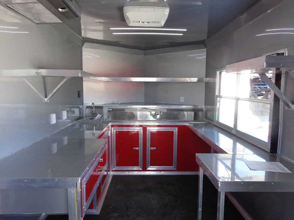 476-8.5-x-20-white-concession-bbq-food-event-trailer-7.jpg 8.5' x 20' White Concession BBQ Food Event Trailer