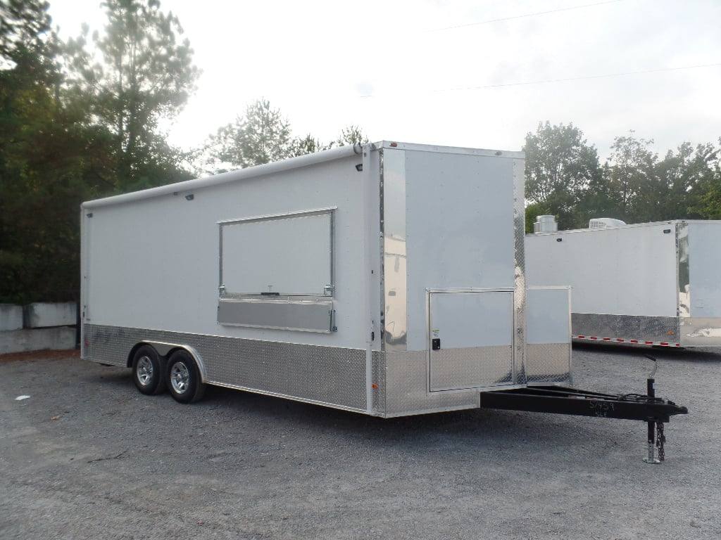 477-8.5-x-20-white-concession-food-event-trailer-5.jpg 8.5' x 20' White Concession Food Event Trailer