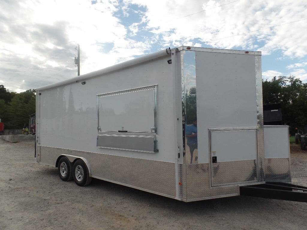 478-8.5-x-20-white-concession-food-event-trailer-with-appliances-7.jpg 8.5' x 20' White Concession Food Event Trailer With Appliances