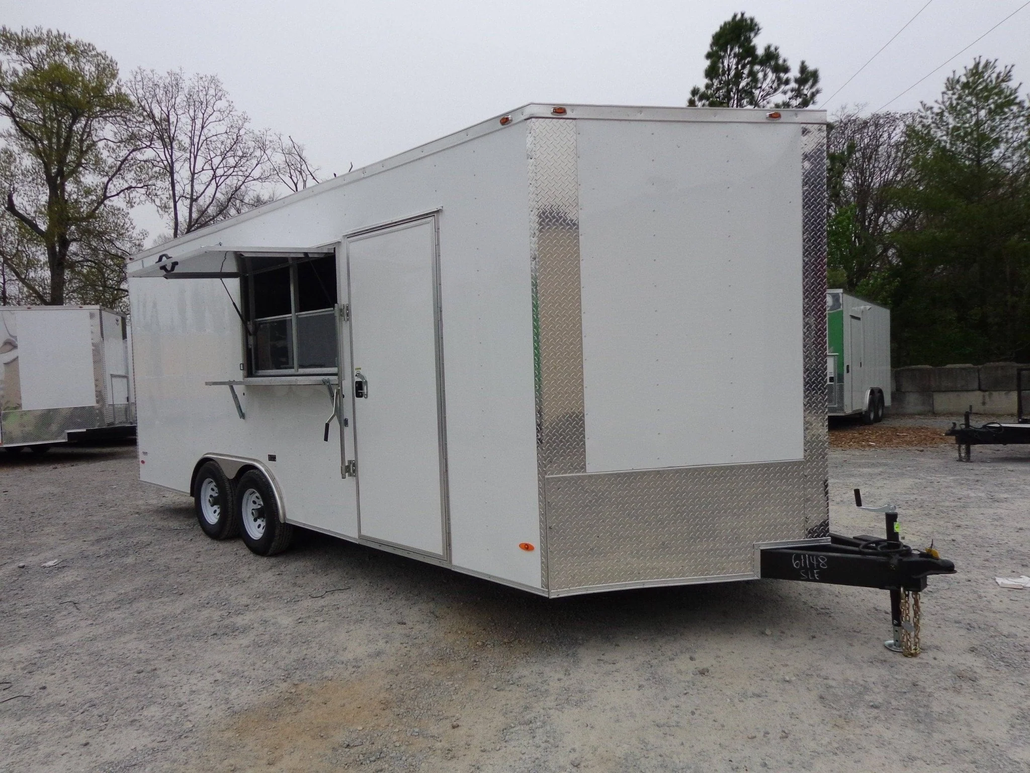 8.5' x 20' White Concession Food Trailer