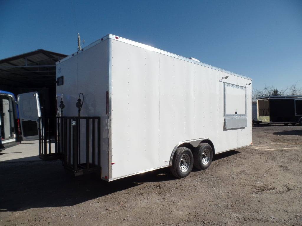 483-8.5-x-20-white-concession-food-trailer-with-appliances-15.jpg 8.5' x 20' White Concession Food Trailer With Appliances