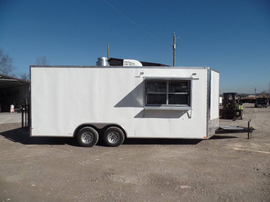 483-8.5-x-20-white-concession-food-trailer-with-appliances-2.jpg 8.5' x 20' White Concession Food Trailer With Appliances