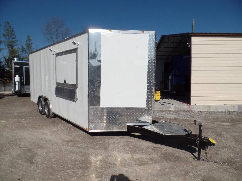 483-8.5-x-20-white-concession-food-trailer-with-appliances-21.jpg 8.5' x 20' White Concession Food Trailer With Appliances