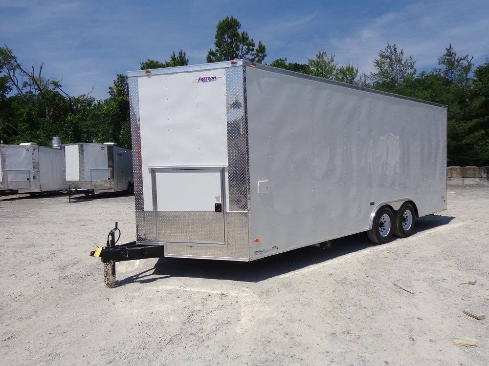 484-8.5-x-20-white-concession-food-trailer-with-appliances-2.jpg 8.5' x 20' White Concession Food Trailer With Appliances