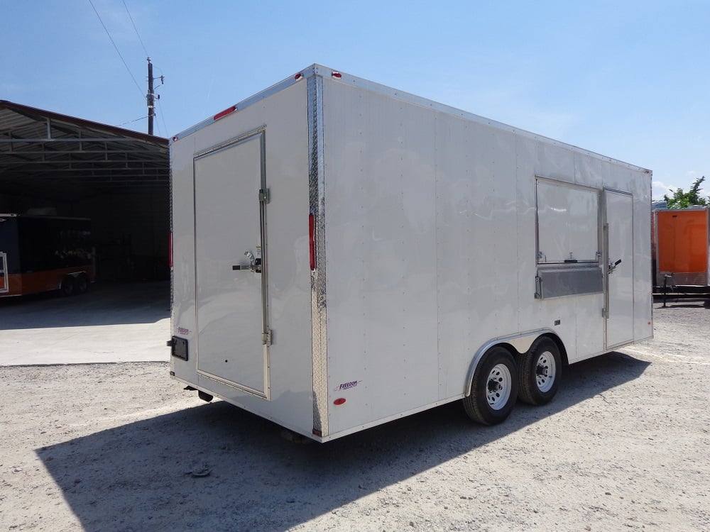484-8.5-x-20-white-concession-food-trailer-with-appliances-4.jpg 8.5' x 20' White Concession Food Trailer With Appliances
