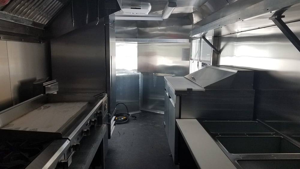 485-8.5-x-20-white-concession-food-trailer-with-appliances-2.jpg 8.5' x 20' White Concession Food Trailer with Appliances