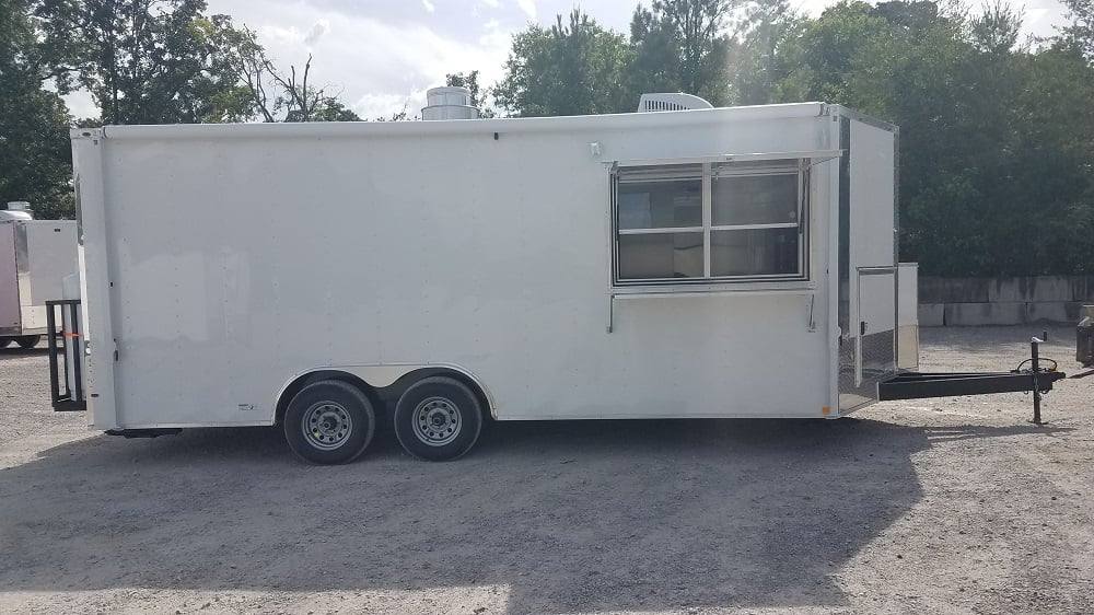 485-8.5-x-20-white-concession-food-trailer-with-appliances-20.jpg 8.5' x 20' White Concession Food Trailer with Appliances
