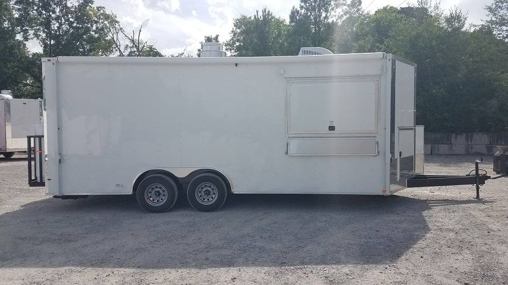 485-8.5-x-20-white-concession-food-trailer-with-appliances-27.jpg 8.5' x 20' White Concession Food Trailer with Appliances