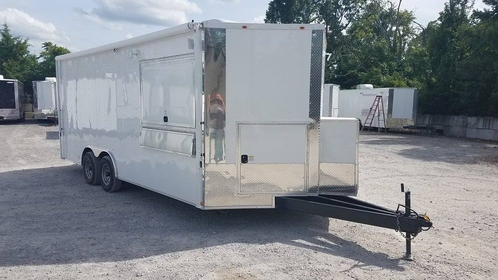 485-8.5-x-20-white-concession-food-trailer-with-appliances-30.jpg 8.5' x 20' White Concession Food Trailer with Appliances