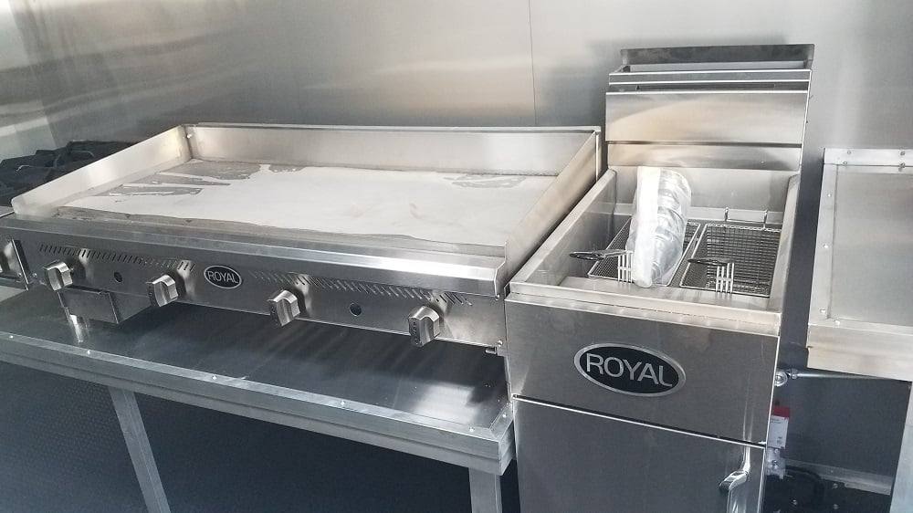 485-8.5-x-20-white-concession-food-trailer-with-appliances-31.jpg 8.5' x 20' White Concession Food Trailer with Appliances