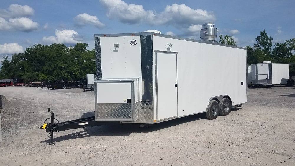 485-8.5-x-20-white-concession-food-trailer-with-appliances-7.jpg 8.5' x 20' White Concession Food Trailer with Appliances