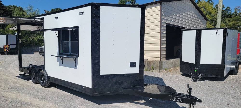 8.5' X 20' White Concession Trailer Food Event Catering