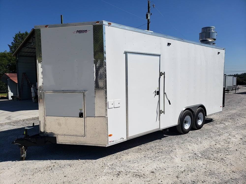 490-8.5-x-20-white-custom-built-concession-food-trailer-4.jpg 8.5' x 20' White Custom Built Concession Food Trailer