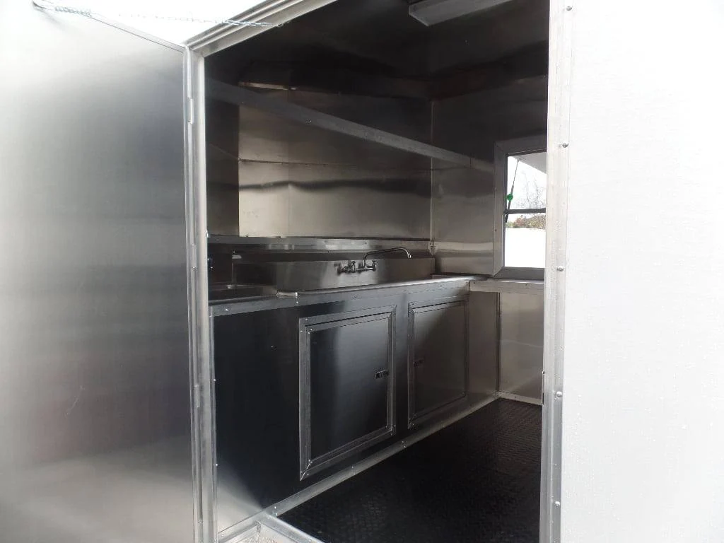 494-8.5-x-20-white-event-food-catering-concession-trailer-with-appliances-2.webp 8.5' x 20' White Event Food Catering Concession Trailer With Appliances