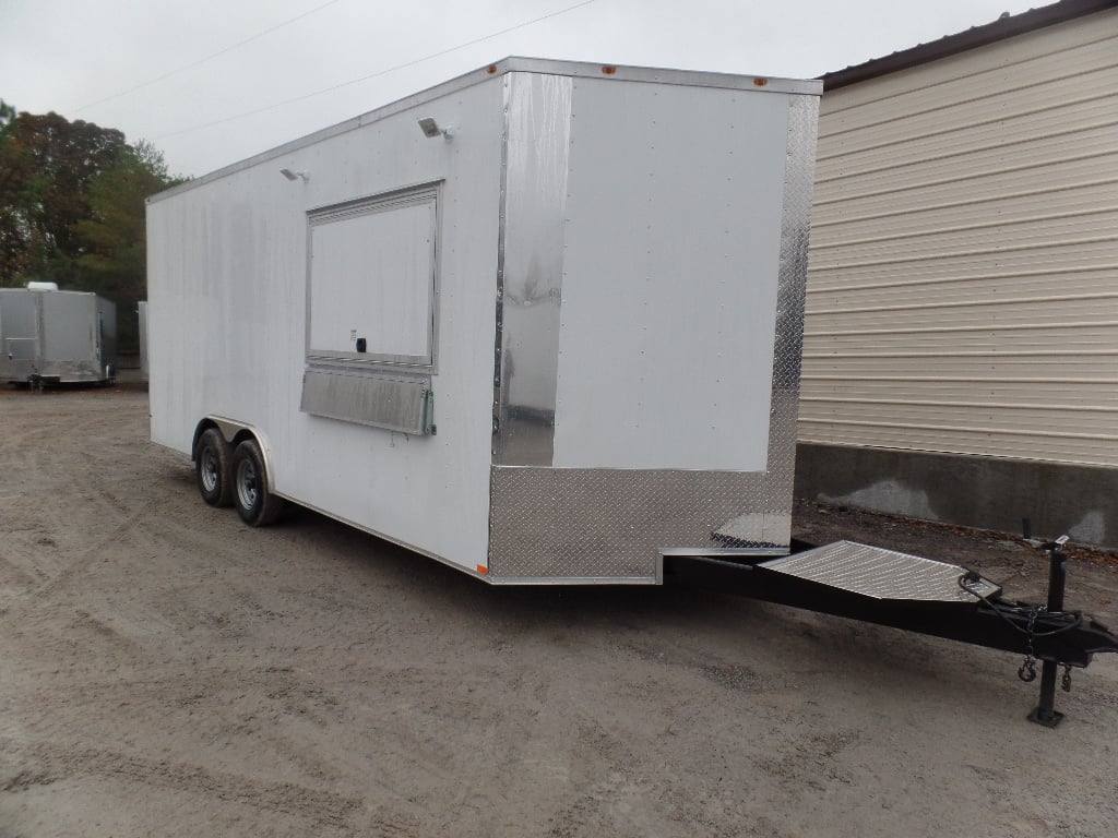 494-8.5-x-20-white-event-food-catering-concession-trailer-with-appliances-4.jpg 8.5' x 20' White Event Food Catering Concession Trailer With Appliances