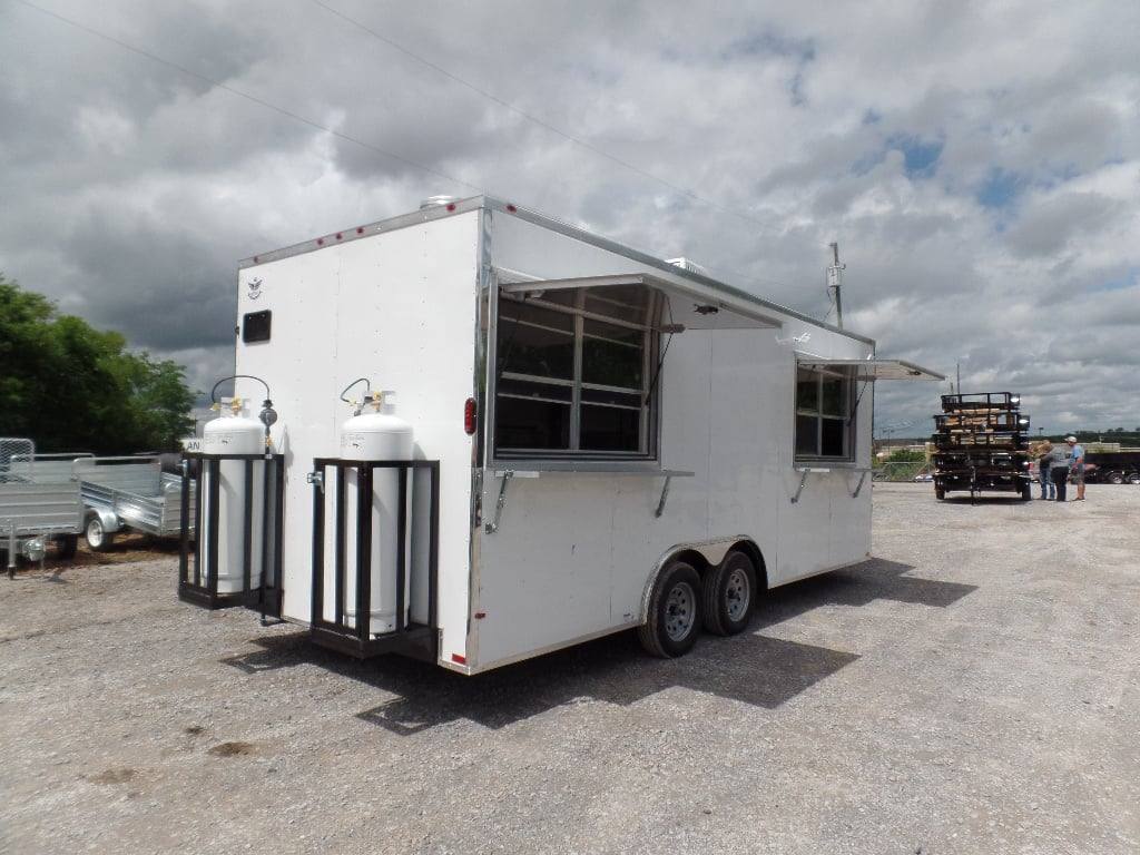 495-8.5-x-20-white-food-event-concession-trailer-with-appliances-1.jpg 8.5' x 20' White Food Event Concession Trailer With Appliances