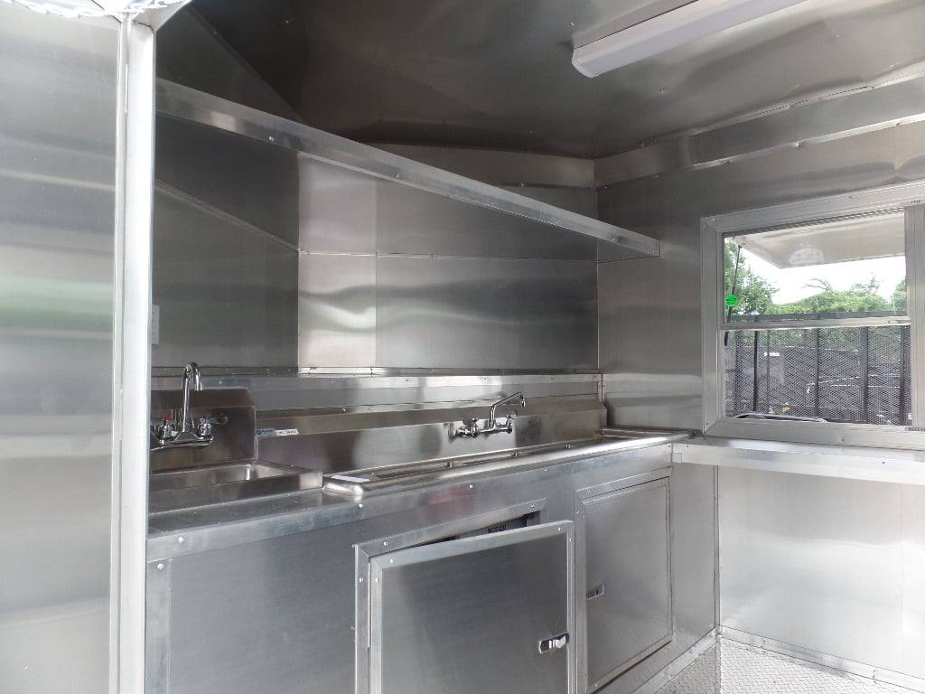 495-8.5-x-20-white-food-event-concession-trailer-with-appliances-2.jpg 8.5' x 20' White Food Event Concession Trailer With Appliances