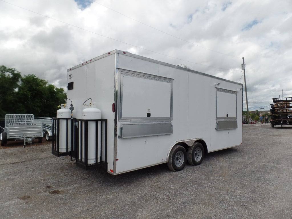 495-8.5-x-20-white-food-event-concession-trailer-with-appliances-9.jpg 8.5' x 20' White Food Event Concession Trailer With Appliances