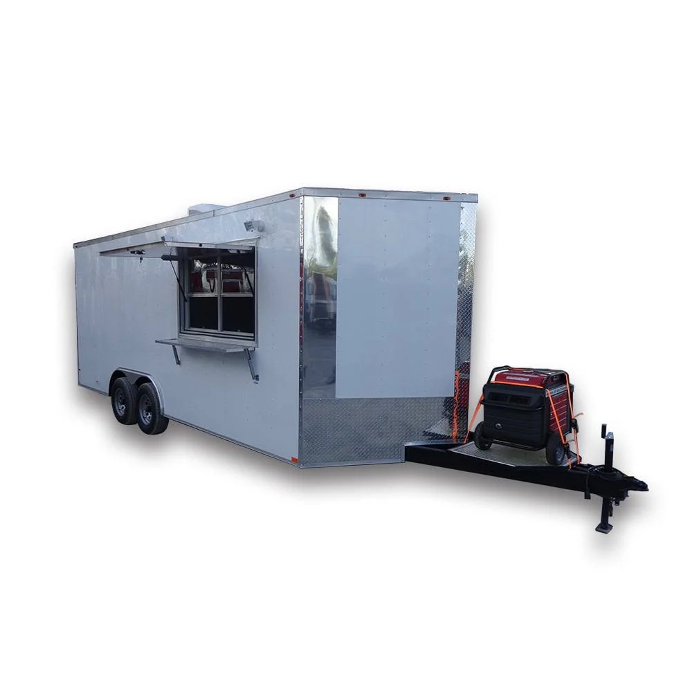 496-8.5-x-20-white-food-event-concession-trailer-with-appliances-1.webp 8.5' x 20' White Food Event Concession Trailer With Appliances