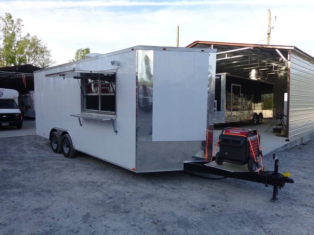 496-8.5-x-20-white-food-event-concession-trailer-with-appliances-5.jpg 8.5' x 20' White Food Event Concession Trailer With Appliances