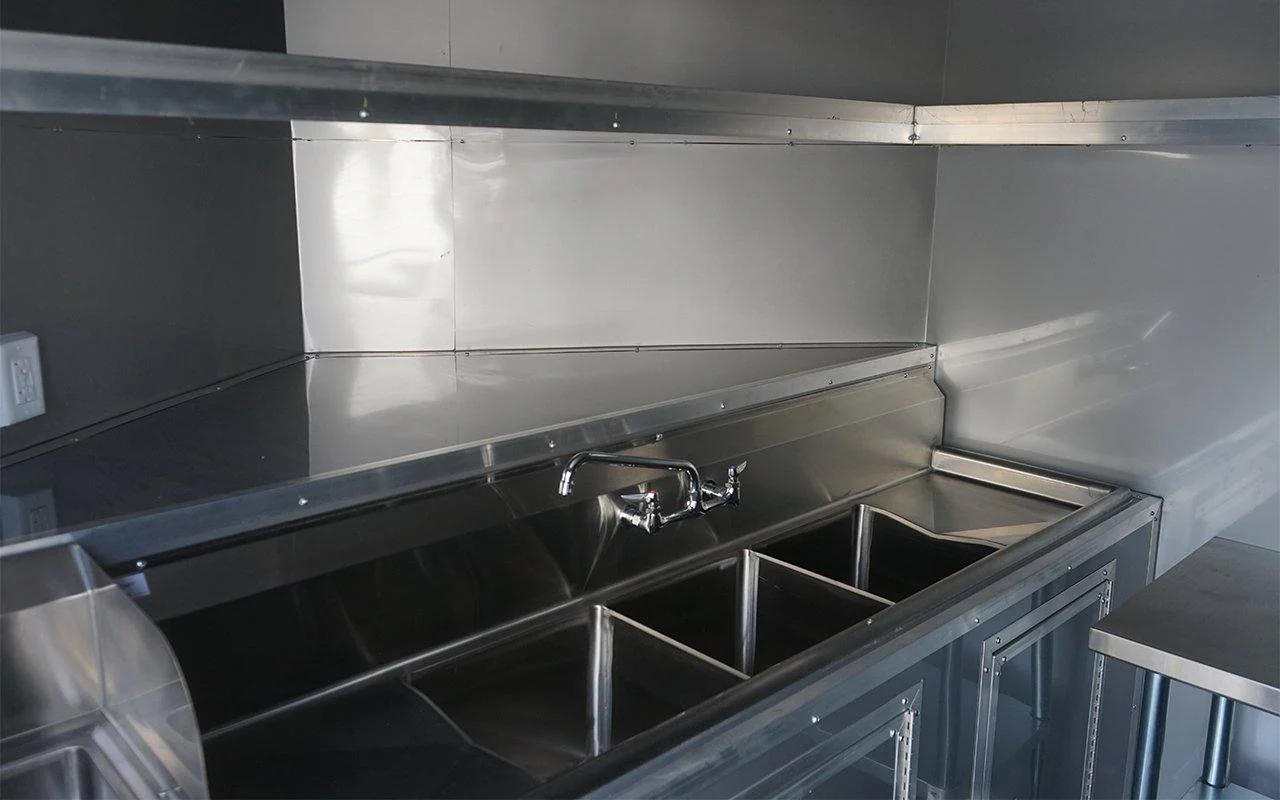 8.5' x 20' White Food Vending Concession Trailer with Appliances