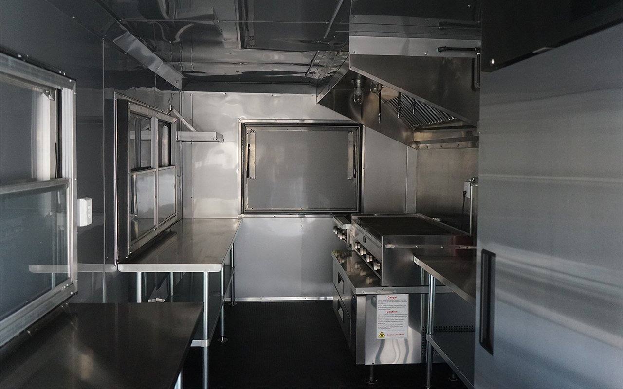 8.5' x 20' White Food Vending Concession Trailer with Appliances