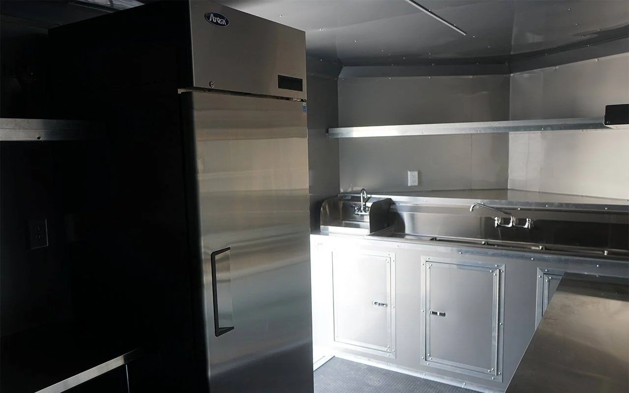 8.5' x 20' White Food Vending Concession Trailer with Appliances