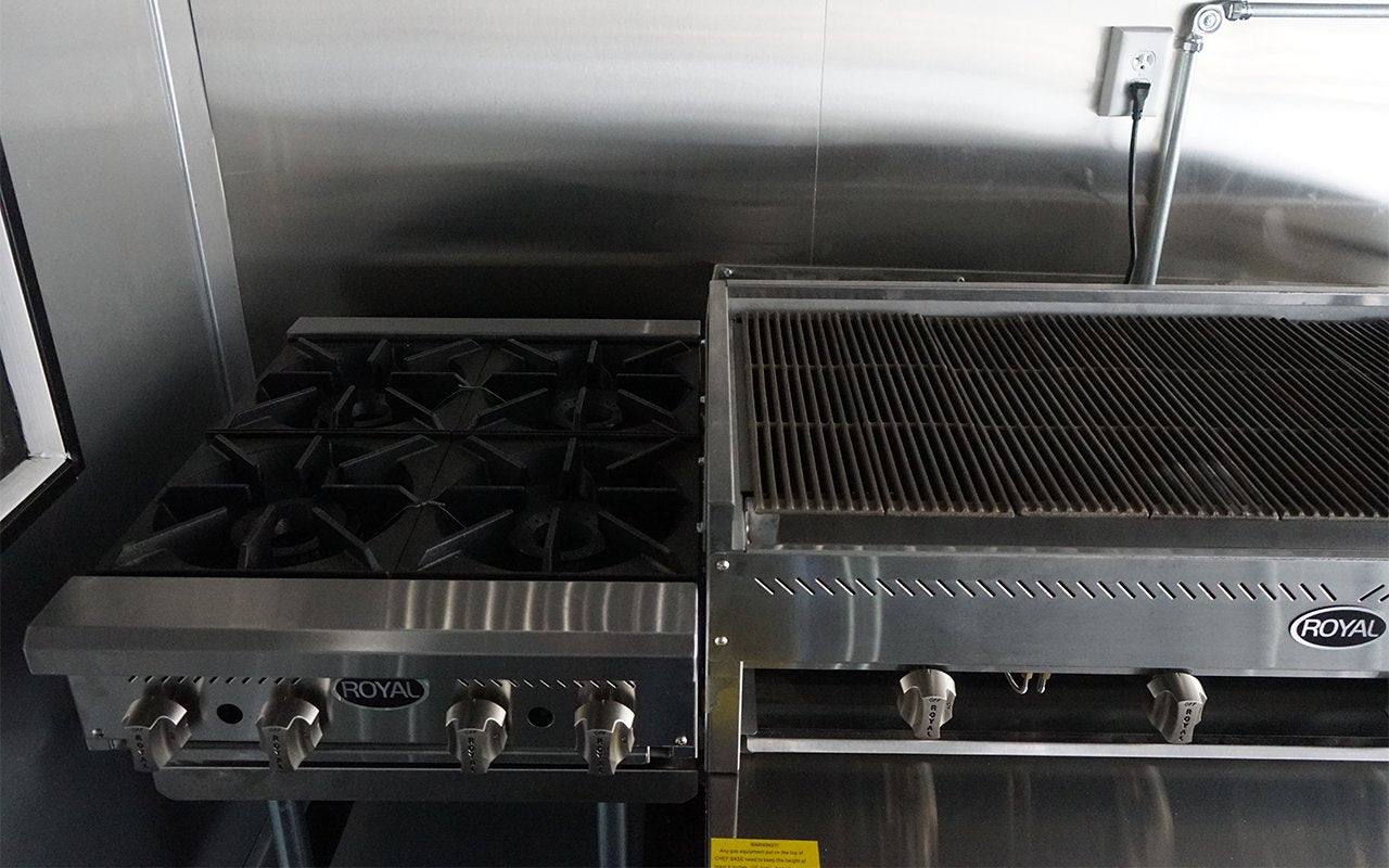 8.5' x 20' White Food Vending Concession Trailer with Appliances