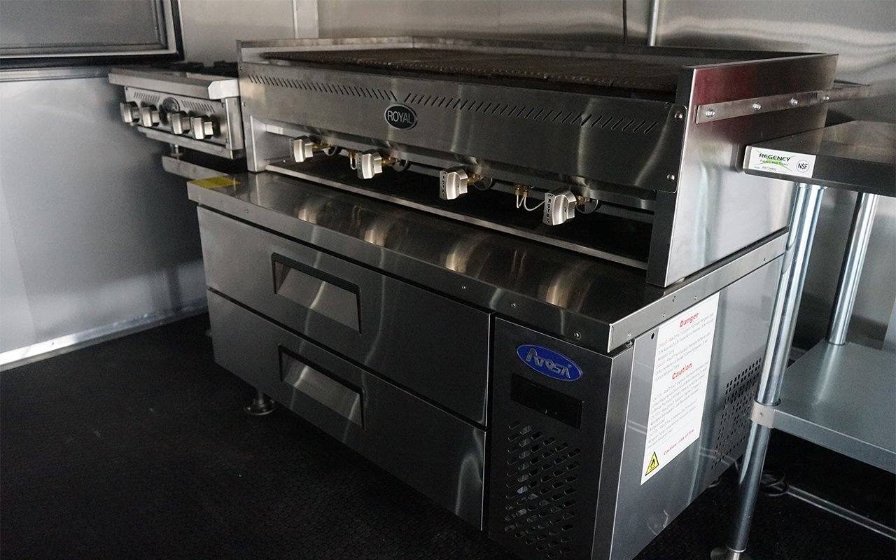 8.5' x 20' White Food Vending Concession Trailer with Appliances