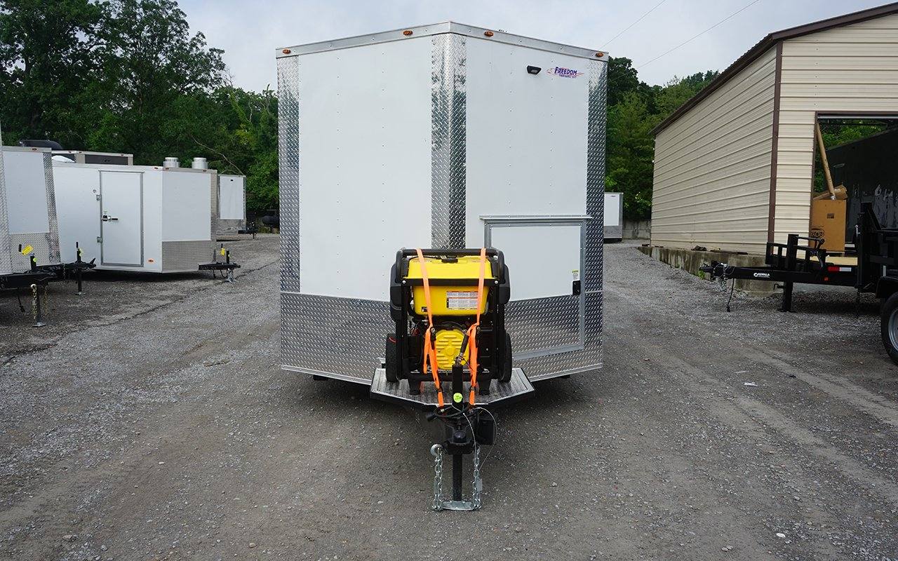8.5' x 20' White Food Vending Concession Trailer with Appliances