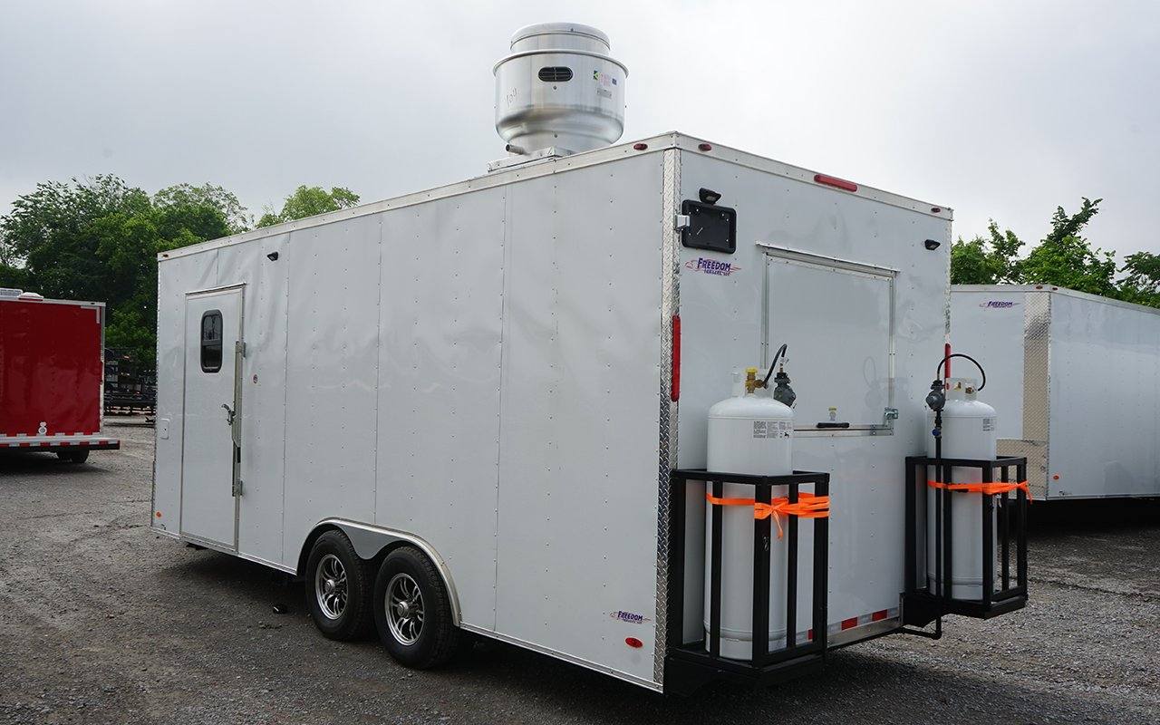8.5' x 20' White Food Vending Concession Trailer with Appliances