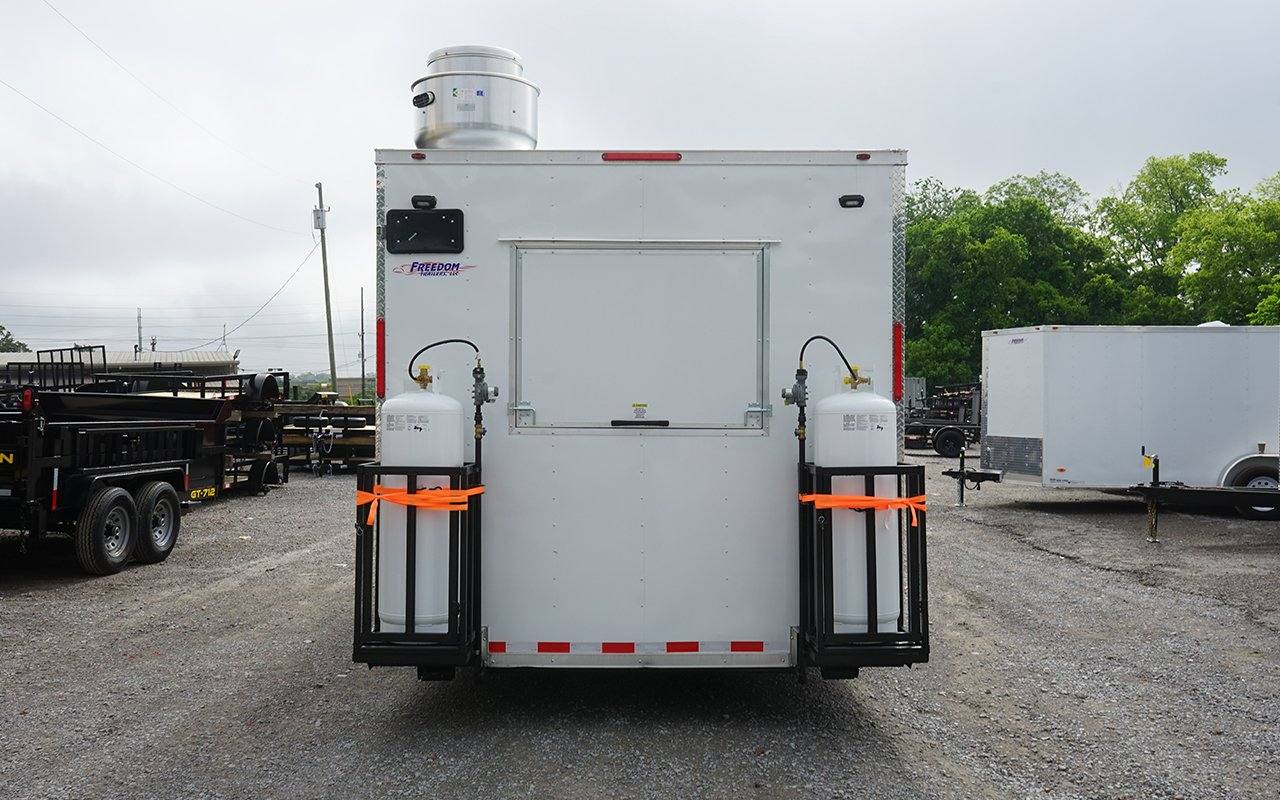 8.5' x 20' White Food Vending Concession Trailer with Appliances