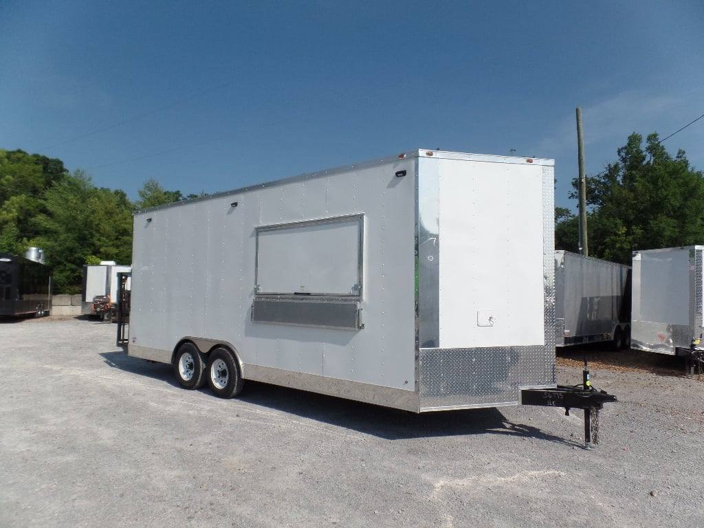 499-8.5-x-20-white-pizza-concession-food-trailer-18.jpg 8.5' x 20' White Pizza Concession Food Trailer