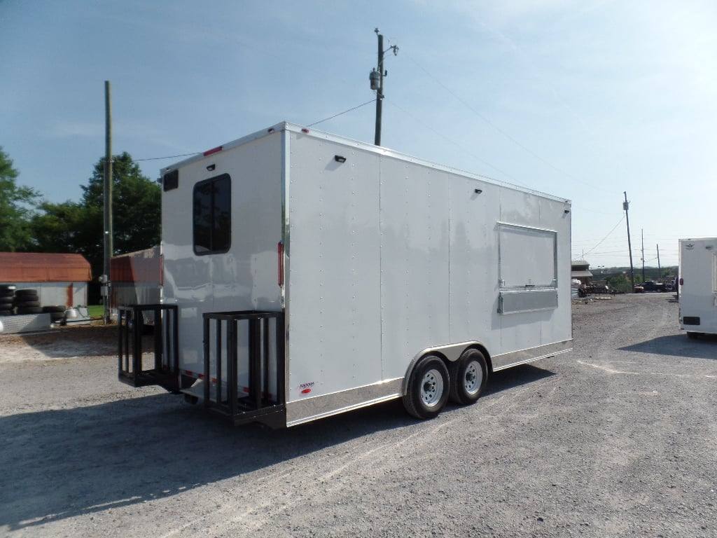 499-8.5-x-20-white-pizza-concession-food-trailer-22.jpg 8.5' x 20' White Pizza Concession Food Trailer