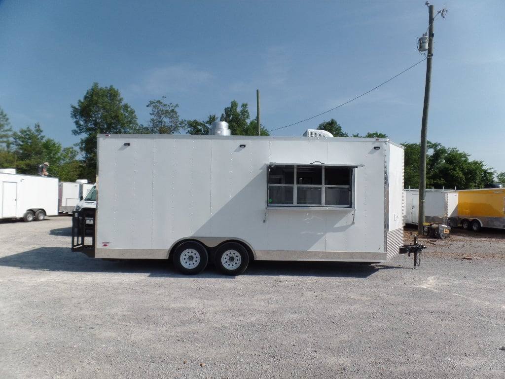 499-8.5-x-20-white-pizza-concession-food-trailer-3.jpg 8.5' x 20' White Pizza Concession Food Trailer