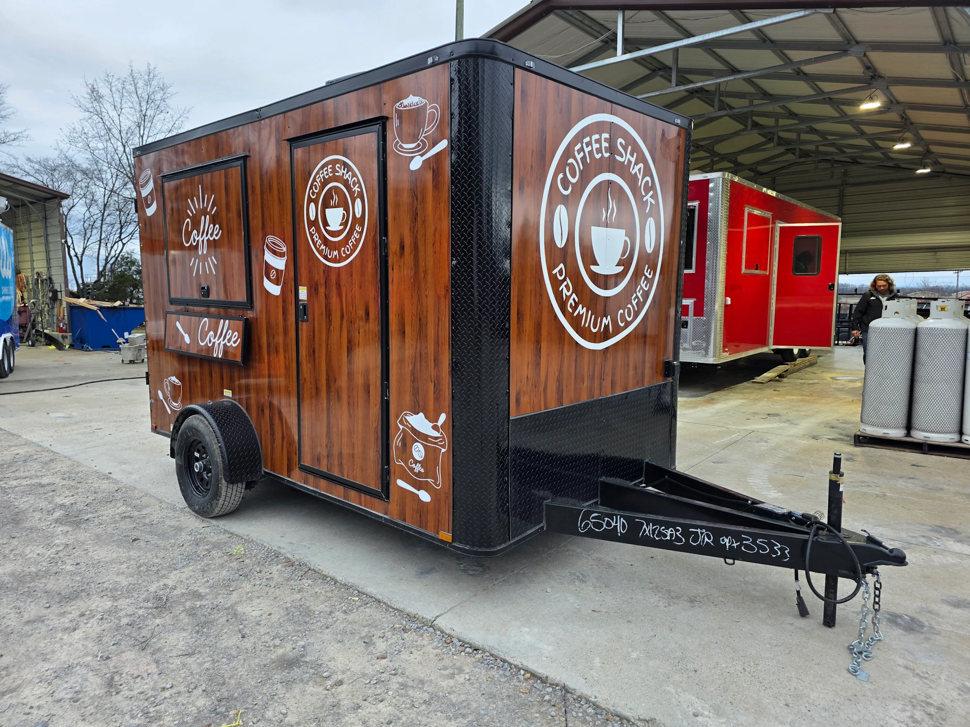 7' X 12' Coffee Theme Concession Food Trailer Fully Loaded Turnkey With Appliances