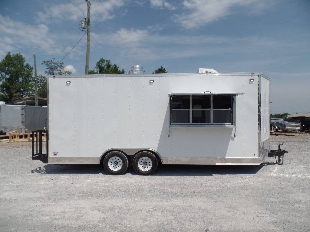 501-8.5-x-20-white-pizza-concession-food-trailer-with-appliances-1.jpg 8.5' x 20' White Pizza Concession Food Trailer With Appliances
