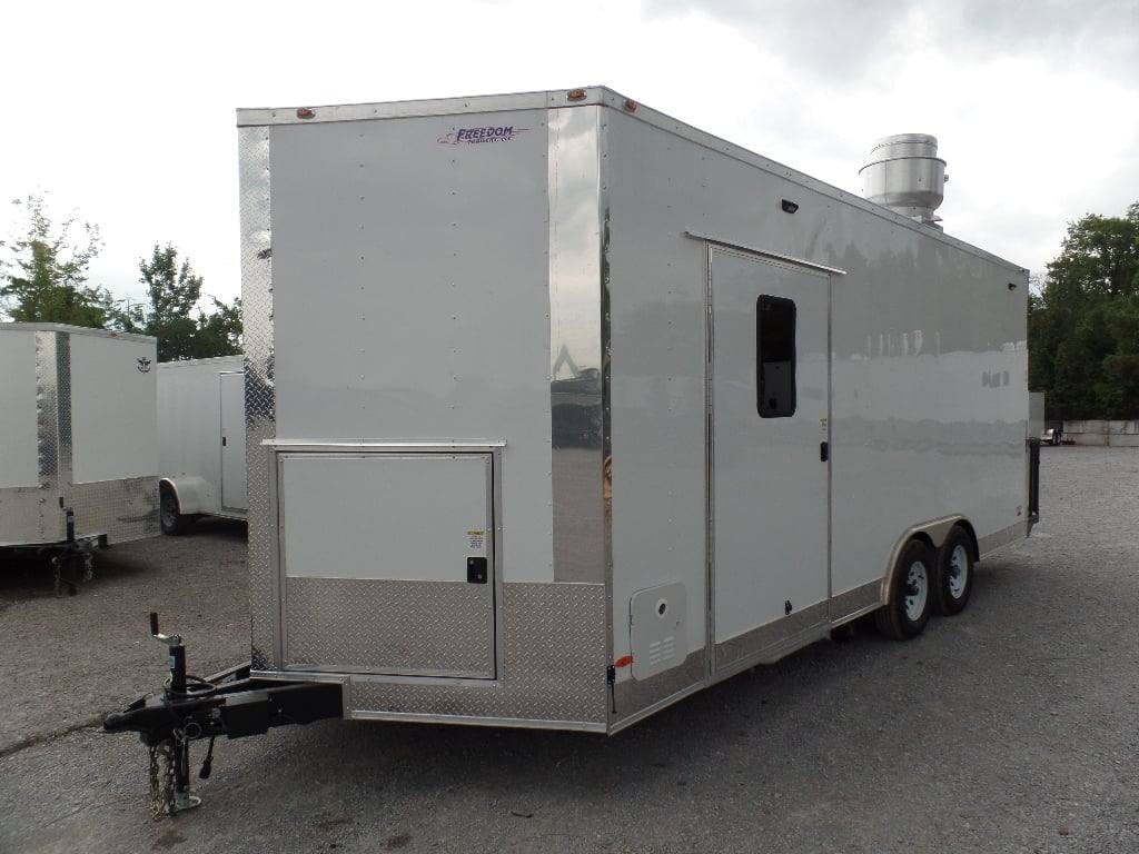 501-8.5-x-20-white-pizza-concession-food-trailer-with-appliances-2.jpg 8.5' x 20' White Pizza Concession Food Trailer With Appliances