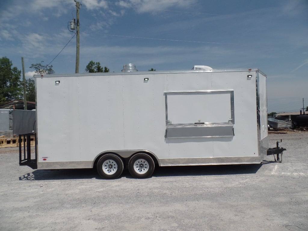 501-8.5-x-20-white-pizza-concession-food-trailer-with-appliances-3.jpg 8.5' x 20' White Pizza Concession Food Trailer With Appliances