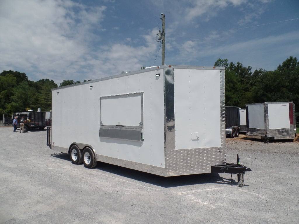 501-8.5-x-20-white-pizza-concession-food-trailer-with-appliances-5.jpg 8.5' x 20' White Pizza Concession Food Trailer With Appliances