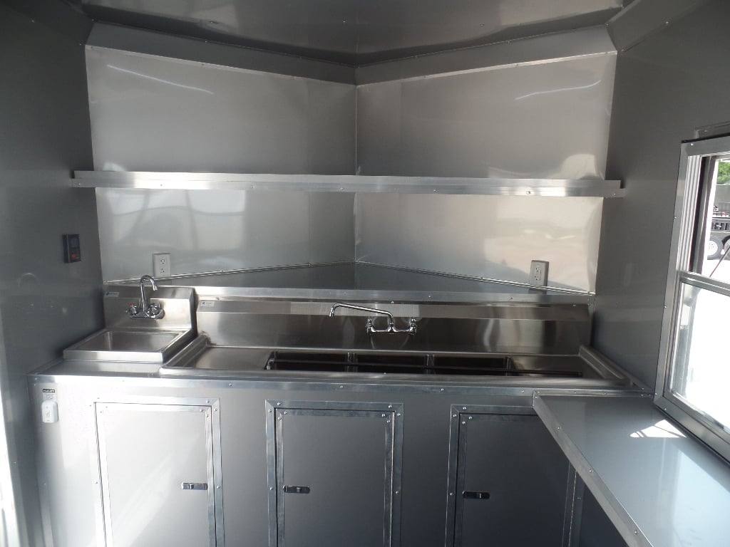 501-8.5-x-20-white-pizza-concession-food-trailer-with-appliances-9.jpg 8.5' x 20' White Pizza Concession Food Trailer With Appliances