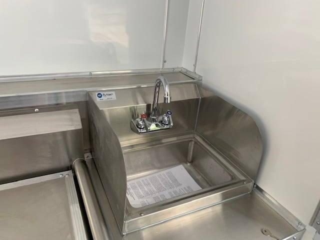 504-8.5-x-20-white-v-nose-concession-food-trailer-with-appliances-16.jpg 8.5' x 20' White V-Nose Concession Food Trailer with Appliances