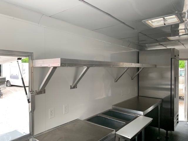 504-8.5-x-20-white-v-nose-concession-food-trailer-with-appliances-18.jpg 8.5' x 20' White V-Nose Concession Food Trailer with Appliances