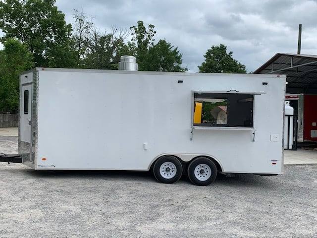 504-8.5-x-20-white-v-nose-concession-food-trailer-with-appliances-3.jpg 8.5' x 20' White V-Nose Concession Food Trailer with Appliances