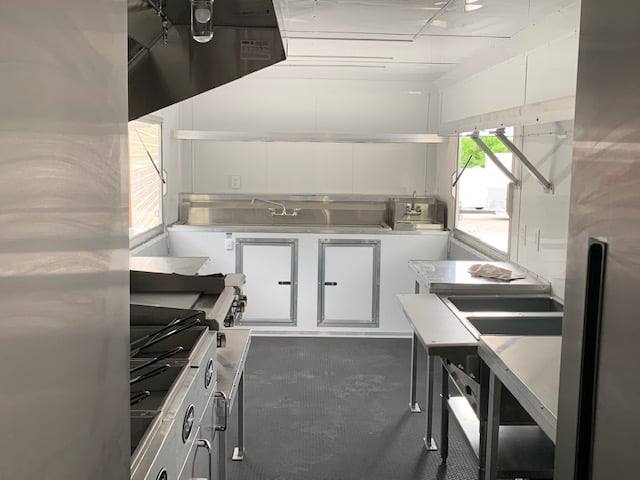504-8.5-x-20-white-v-nose-concession-food-trailer-with-appliances-8.jpg 8.5' x 20' White V-Nose Concession Food Trailer with Appliances
